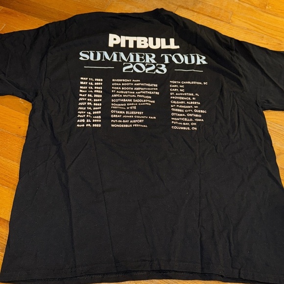 2023 PITBULL Concert Tour T-Shirt SUMMER TOUR Black Short Sleeve XL Timeless - Picture 4 of 4